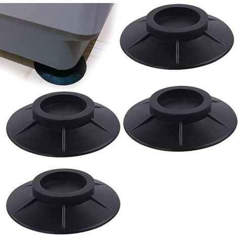 SHINING HOUSE Patas de lavadora, almohadillas para patas de lavadora, patas de lavadora antideslizantes, amortiguación de impactos de goma, almohadillas a prueba de golpes, adecuadas para lavadoras y  (1/5)