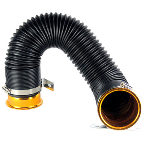 SHINING HOUSE Kit de admisión de aire de turbina de coche universal con filtro de aire, tubo de admisión de aire flexible de alto flujo, manguera de admisión de 76 cm (color: dorado) (1/4)