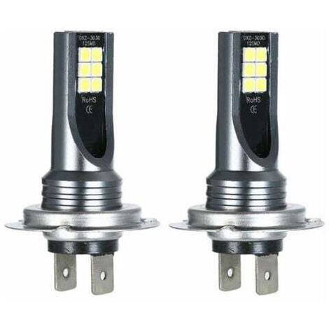 SHINING HOUSE Kit de bombillas para faros antiniebla LED H7 para coche, 110 W, 6500 K, luz de circulación blanca, decodificador HID, faros antiniebla (1/5)
