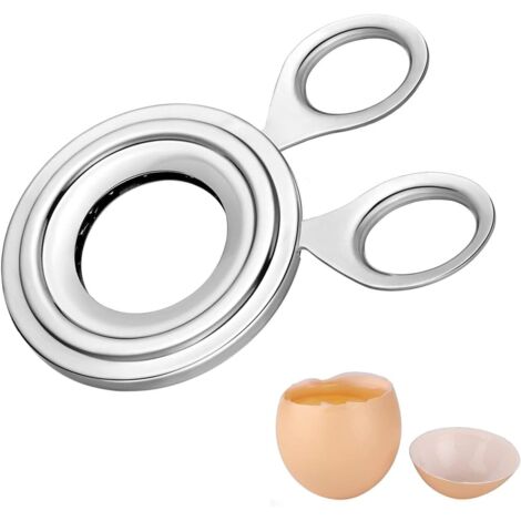 SHINING HOUSE Cortador de huevos, herramienta estable para cortar huevos, tijeras de acero inoxidable para cáscaras de huevos, tijeras para huevos duros, tijeras para abrir huevos, para quitar cáscara (1/5)