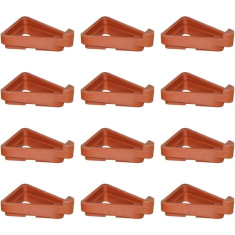 SHINING HOUSE Pies triangulares para macetas, 12 piezas, pies invisibles para macetas, pies de plástico para macetas, extremos de macetas adecuados para plantas de jardín de interior y exterior (1/5)