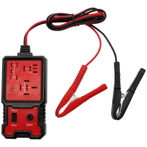 SHINING HOUSE Comprobador de relé electrónico automotriz de 12 V, herramienta de prueba de relé de batería, herramienta de diagnóstico de relé automático, comprobador de batería de automóvil con clips (1/5)