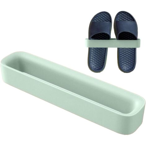 SHINING HOUSE Organizador de zapatos colgante, estante de almacenamiento multifunción sin perforaciones, zapatero montado en la pared, caja de almacenamiento colgante para baño, zapatillas (1/5)