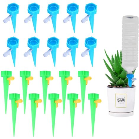 SHINING HOUSE Kit de riego por goteo de 20 piezas, riego automático, estacas de riego automáticas, bebedero automático para plantas, para plantas en macetas en el jardín, interior y exterior (1/5)