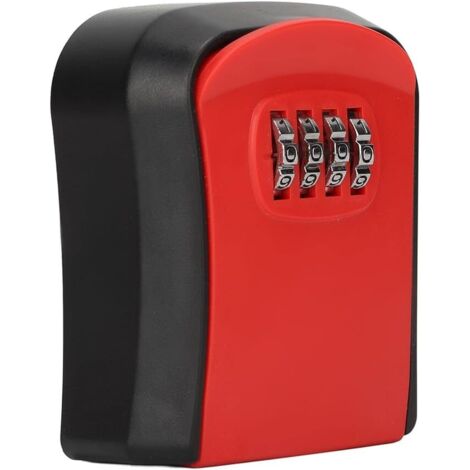 SHINING HOUSE Caja de cerradura combinada, amplia aplicabilidad, resistente al agua, caja de almacenamiento de llaves a prueba de polvo, núcleo de cerradura reforzado seguro para el hogar (rojo) (1/5)