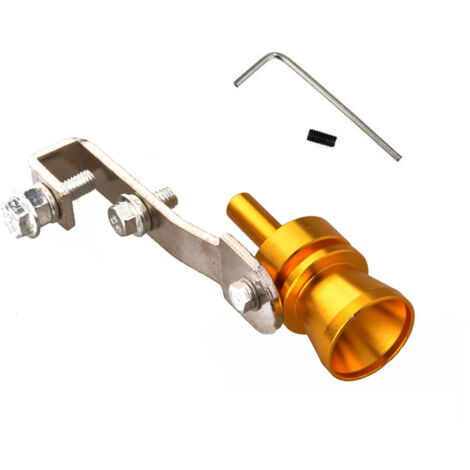 SHINING HOUSE Turbina Mientras, Turbina de Coche Mientras Tubo de Escape Altavoz Modificado Automóvil Motocicleta Accesorios de Coche (Oro) (1/5)
