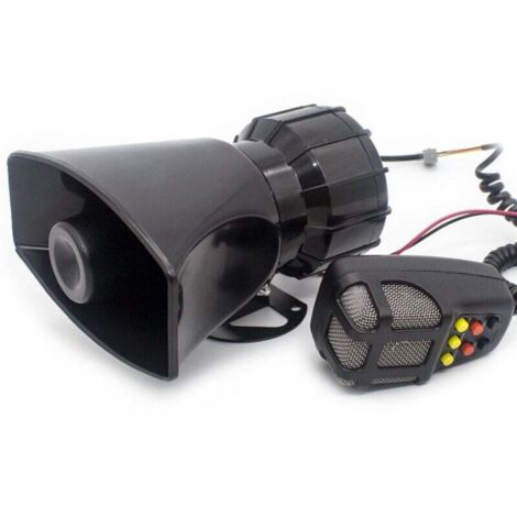 SHINING HOUSE Alarma de advertencia de sonido fuerte para coche, sirena de policía y bomberos, bocina con control remoto, color marrón, 12 V, 100 W, 1 unidad (1/4)