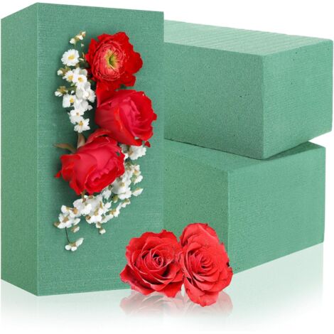 SHINING HOUSE Masas de relleno para arreglos florales - Espuma para flores frescas para bodas y cumpleaños (22,5107 cm) verde (1/5)