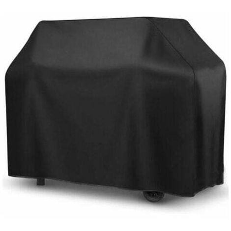 SHINING HOUSE Funda barbacoa exterior negra e interior plata (cuadrada XL) 170x61x117cm