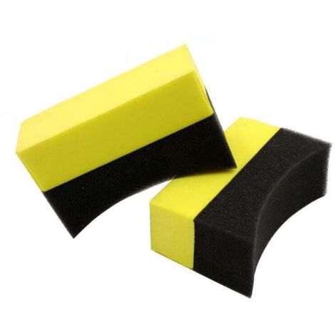 SHINING HOUSE Esponja para limpiar el coche, 10 unidades, esponja curva para lavar los neumáticos del coche, cepillo para los bordes del coche, accesorio de limpieza del coche, herramienta de lavado m (1/5)