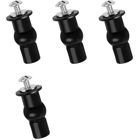 SHINING HOUSE Kit de fijación de asiento de inodoro con tornillos y bisagras - 4 pernos de expansión de asiento de inodoro universales para una sujeción estable del asiento, 4 x 2,2 cm (1/4)