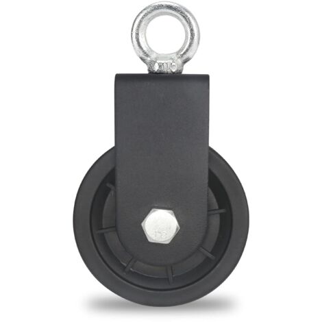 SHINING HOUSE Polea de cable de 90 mm, polea de fitness, accesorios de polea de elevación de cable (2 piezas, negro) (1/3)