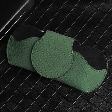 SHINING HOUSE Estuche para gafas de sol de coche para Citroen C5 Aircross 2017-2022 2023, clip de visera de cuero para marco de gafas de sol de coche (verde) (1/5)