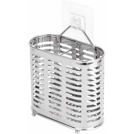 SHINING HOUSE Soporte para palillos de acero inoxidable, escurridor de vajilla, organizador de secado de cubiertos, utensilios de cocina multiusos para colgar en la pared (forma ovalada) (1/5)