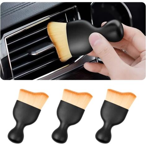 SHINING HOUSE Cepillo para detalles de automóviles, cepillos de limpieza de automóviles, cepillos para polvo automáticos con cerdas suaves, cepillo para detalles de automóviles para motor, tablero e i (1/3)