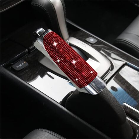 SHINING HOUSE Funda para freno de mano de coche, decoración de funda para freno de mano, funda para freno de mano con cristales brillantes, accesorios universales para decoración de interiores de coch (1/4)