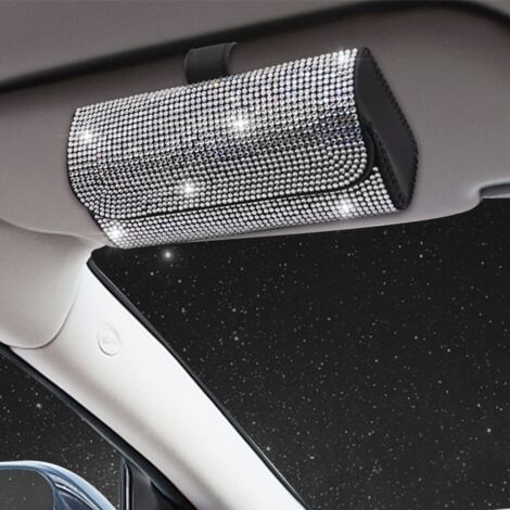 SHINING HOUSE Estuche para gafas con ganchos para el coche, estuche de cristal para gafas de sol para la visera del coche (1/3)