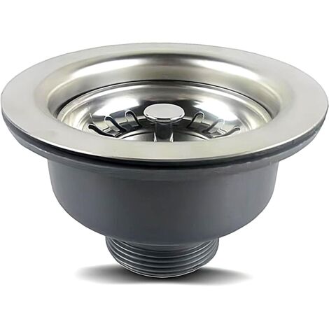 SHINING HOUSE Desagüe de fregadero de acero inoxidable 304 - Para fregadero de cocina - 1 1/2" - Diámetro: 114 mm