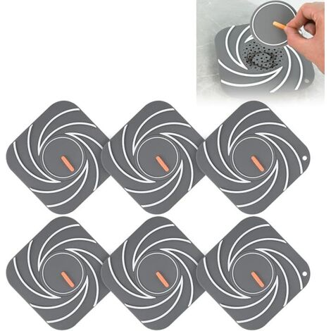 SHINING HOUSE Protector de drenaje de silicona para piezas, colador de fregadero de cocina, atrapapelos de ducha de silicona con ventosa, filtro de cabello de ducha para bañera, protector de drenaje d