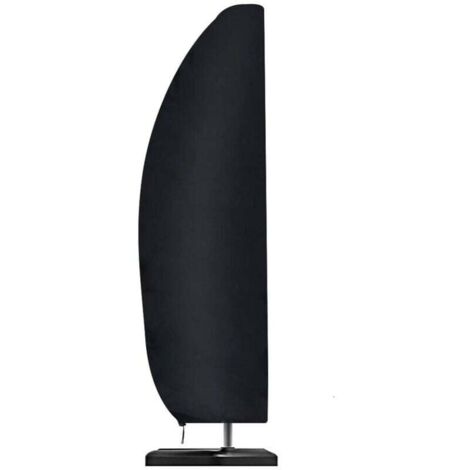 SHINING HOUSE Funda para sombrilla de tela Oxford 210D, resistente al agua, al viento, a los rayos UV, a prueba de desgarros, extragrande, con cremallera, color negro, 265 x 40/70/50 cm (1/5)