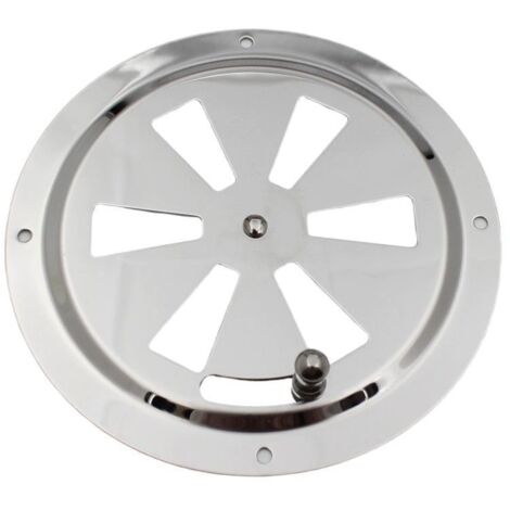 Rejilla de ventilación redonda, ventilación de aire ajustable, ventilación de aire de acero inoxidable, entrada y salida de aire de 125 mm (1/5)