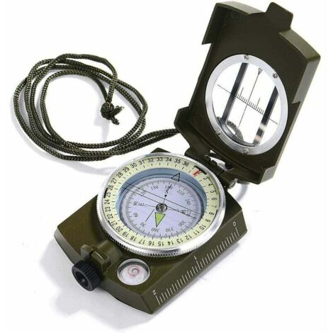 Zyqhmy Brújula El Metal Multifuncional Militar Militar Brújula De Alta Precision Con Nivel De Burbuja Para Actividades Al Aire Libre