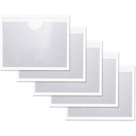 SHINING HOUSE clips para billetes de aparcamiento, pegatinas para parabrisas, bolsillos para billetes de aparcamiento, bolsillos adhesivos transparentes para permisos, insignias y pasaportes en el par (1/5)