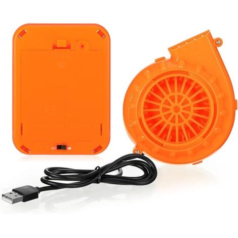 SHINING HOUSE Mini soplador, mini ventilador eléctrico inflable, ventilador para disfraz, mini secador de pelo portátil, ventilador alimentado por USB para cosplay, Halloween, naranja (1/5)