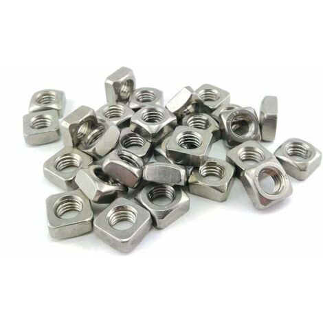 SHINING HOUSE Tuerca cuadrada DIN 557 de acero inoxidable (M6) x50