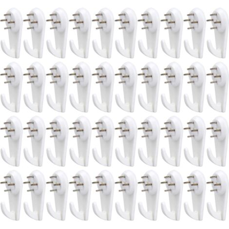 SHINING HOUSE 40 ganchos de pared que no dejan marcas, ganchos de clavos invisibles, sin necesidad de perforar agujeros, adecuados para colgar fotos, cuadros, sombreros, espejos y otros objetos. (1/5)