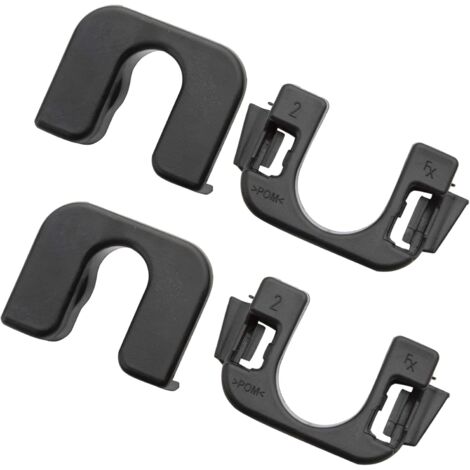 SHINING HOUSE 2 clips para estante de paquetes para Focus MK3 015532109E Soportes para portaequipajes traseros negros compatibles con Ford Fiesta Focus B-Max C-Max C3 (1/4)