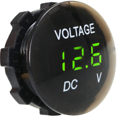 SHINING HOUSE Voltímetro a prueba de agua, mini comprobador de voltaje con pantalla digital, comprobador de LED de 12 V-24 V CC para automóviles, motocicletas, camiones y autocaravanas (verde) (1/3)