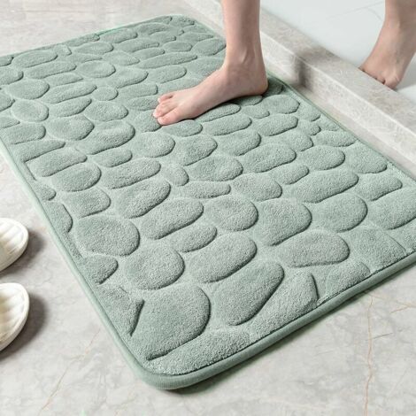 SHINING HOUSE Alfombrilla de baño antideslizante, absorbente, lavable a máquina, alfombrilla de ducha para baño, Starlight 40 x 60 cm, gris (1/5)