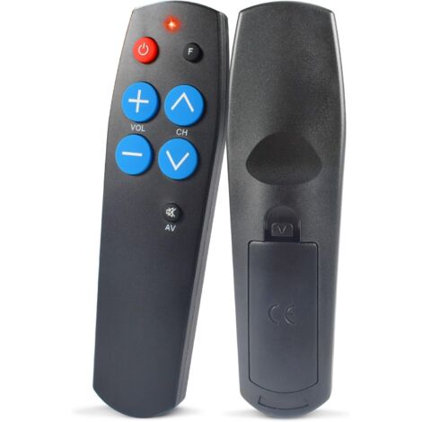 SHINING HOUSE Mando a distancia universal para TV con botones grandes, fácil de usar y configurar, apto para personas mayores y niños