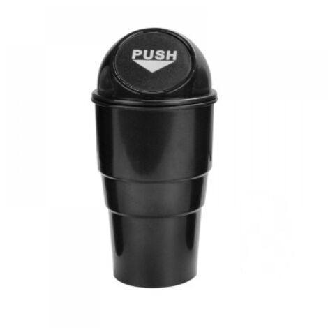 SHINING HOUSE Portavasos para coche, cubo de basura pequeño, minicubo de basura para coche, oficina, hogar (negro) (1/5)