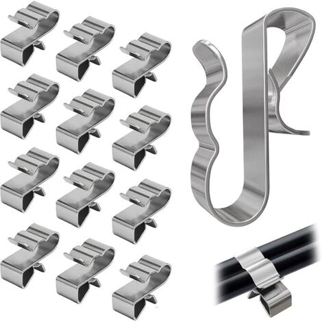 SHINING HOUSE 60 clips para cables eléctricos, soporte de clips para gestión de cables de acero inoxidable, sistema de gestión de cables para clips para cables solares fotovoltaicos (1/5)