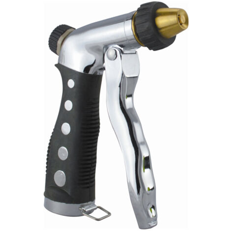 SHINING HOUSE Pistola de agua de alta presión, rociador de jardín con flujo de agua ajustable y boquilla de latón para lavado de automóviles, riego de jardines y duchas para mascotas. (1/5)