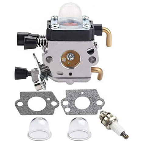 Carburador C1Q-S97 con kit de línea de combustible y filtro de aire para STIHL FS38, FS45, FS46, FS55, KM55, HL45, FS45L, FS45C, FS46C, FS55C, FS55R, FS55RC, desbrozadora y desbrozadora. (1/5)