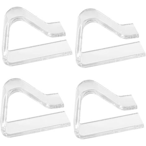 SHINING HOUSE Pinzas de plástico para manteles, 4 piezas, pinzas antideslizantes para manteles, pinzas transparentes para fijar manteles, sujetadores para manteles de jardín, restaurantes, picnics, bo (1/5)