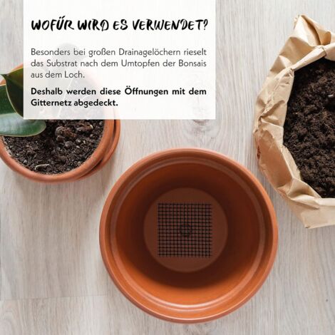 200 Rejillas De Drenaje Para Bonsáis, Redondas, Para Macetas Y Bonsáis