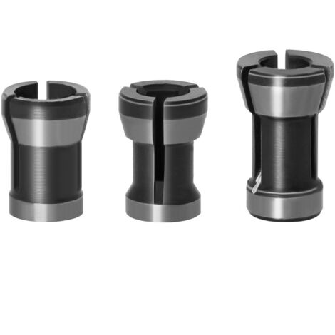 SHINING HOUSE Juego de 3 adaptadores de portabrocas de 6 mm/6,35 mm/8 mm, cabezal de portabrocas para taladros, accesorios de portabrocas para fresadoras (1/3)
