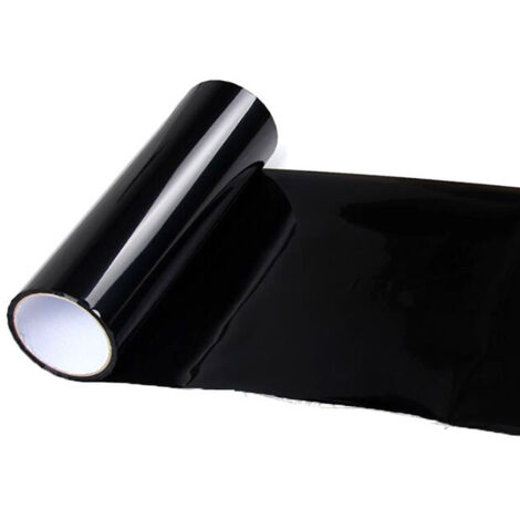 Vinilo adhesivo para coche, 30 x 200 cm, color negro, resistente al agua, sin burbujas, para coche, motocicleta, bicicleta, etc., con herramientas.