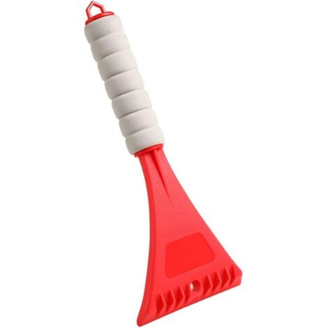 SHINING HOUSE Raspador de hielo para coche, multifuncional, para parabrisas de coche, herramienta para quitar la nieve y las heladas, limpiaparabrisas para camiones y coches para raspar la nieve (rojo