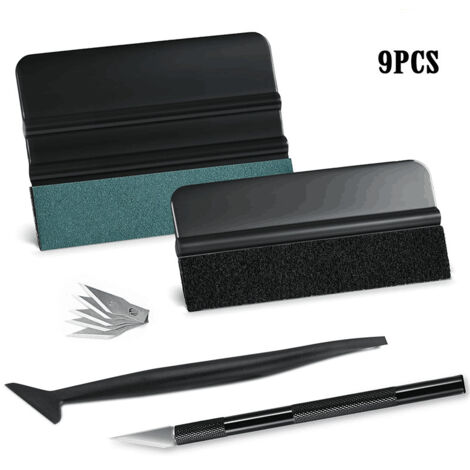Kit de escobilla de goma para accesorios de coche: herramienta multiusos premium para aplicación o raspado con cortador y escobilla de goma de plástico. (1/5)