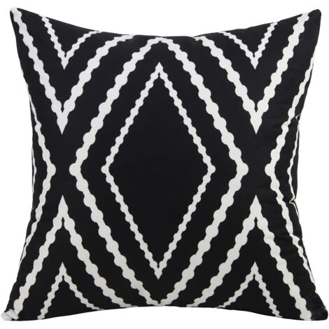 SHINING HOUSE Juego de 2 fundas de cojín decorativas para sofá, diseño geométrico, rayas, funda de almohada en blanco y negro, funda de cojín moderna para decoración del hogar, sala de estar, dormitor