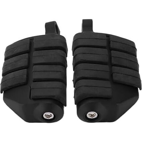 SHINING HOUSE Estribos para motocicleta, estribos de goma de aleación de aluminio antideslizantes para motocicleta para modificación (negro) (1/5)