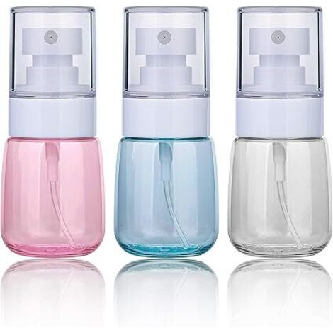 SHINING HOUSE Botella rociadora de niebla, botella rociadora de viaje vacía de plástico reutilizable transparente para loción para el cuidado de la piel/spray de maquillaje/perfumes/cosméticos (30 ml) (1/5)