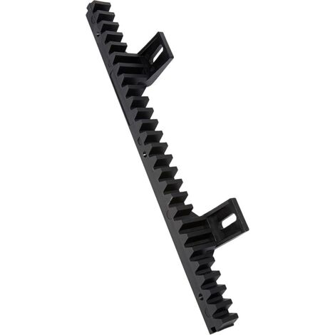 Cremallera para puerta corredera - 33 cm - Cuerpo de nylon con inserto de acero - Tornillería incluida