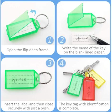 Pack De 5/10/20/50/100 Etiquetas Llavero RFID IC Rojo – NFC 13.56 MHz – Tokens Para Control De Acceso