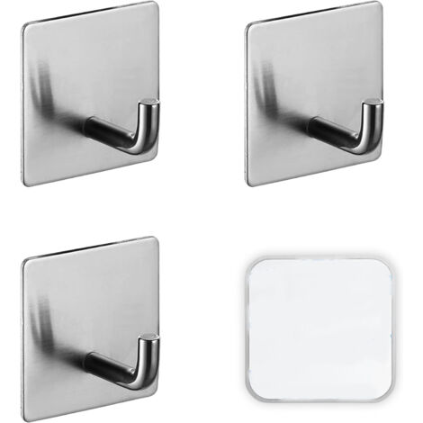 Confezione Da 4 Ganci Adesivi Da Parete Resistenti In Acciaio Inossidabile Per Appendere Cappotti Cappelli Asciugamani Accappatoi Goccia D Acqua 98081809